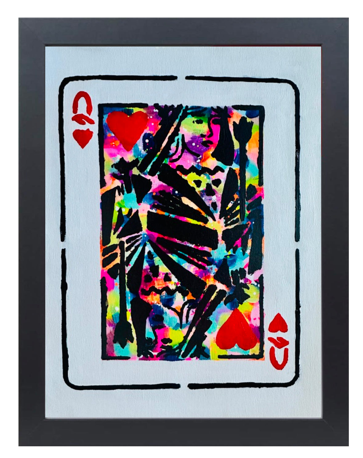 mini "queen of hearts" original painting