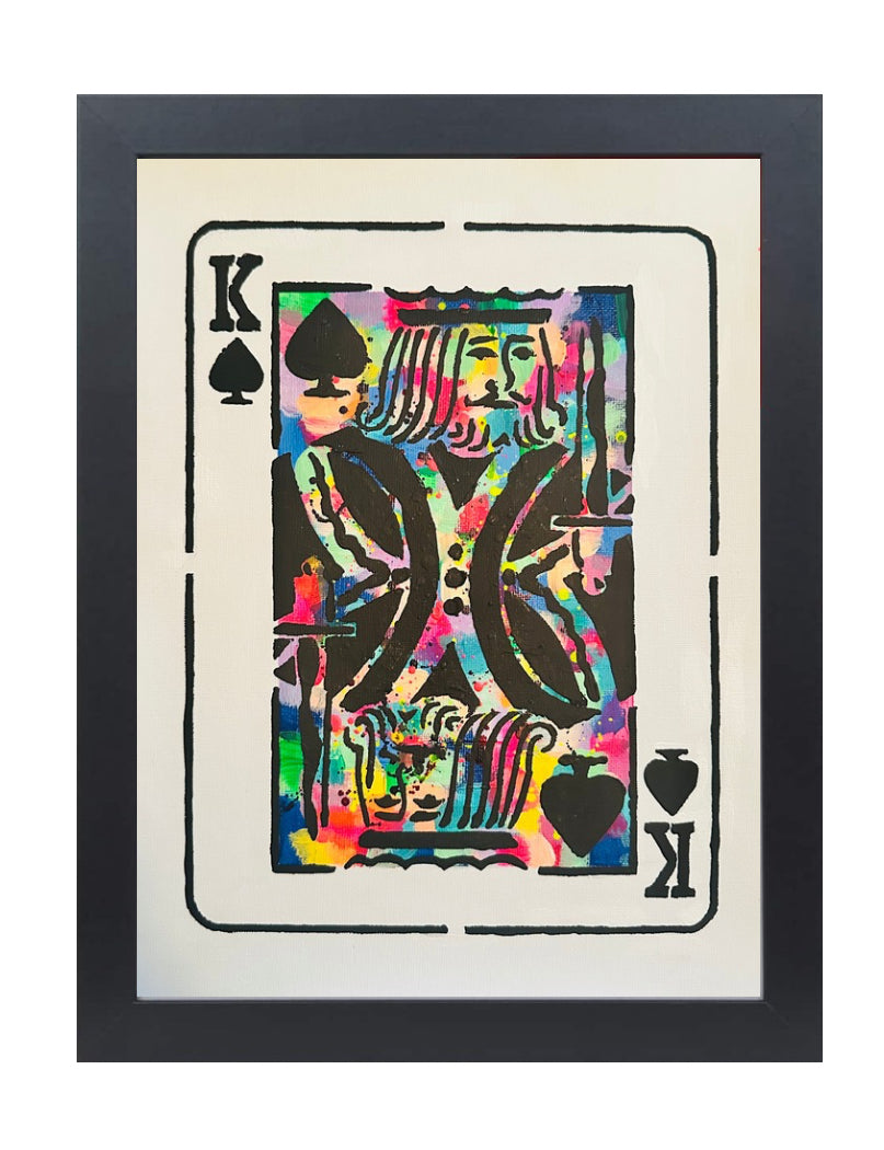 mini "king of spades and queen and hearts" 9x12" set