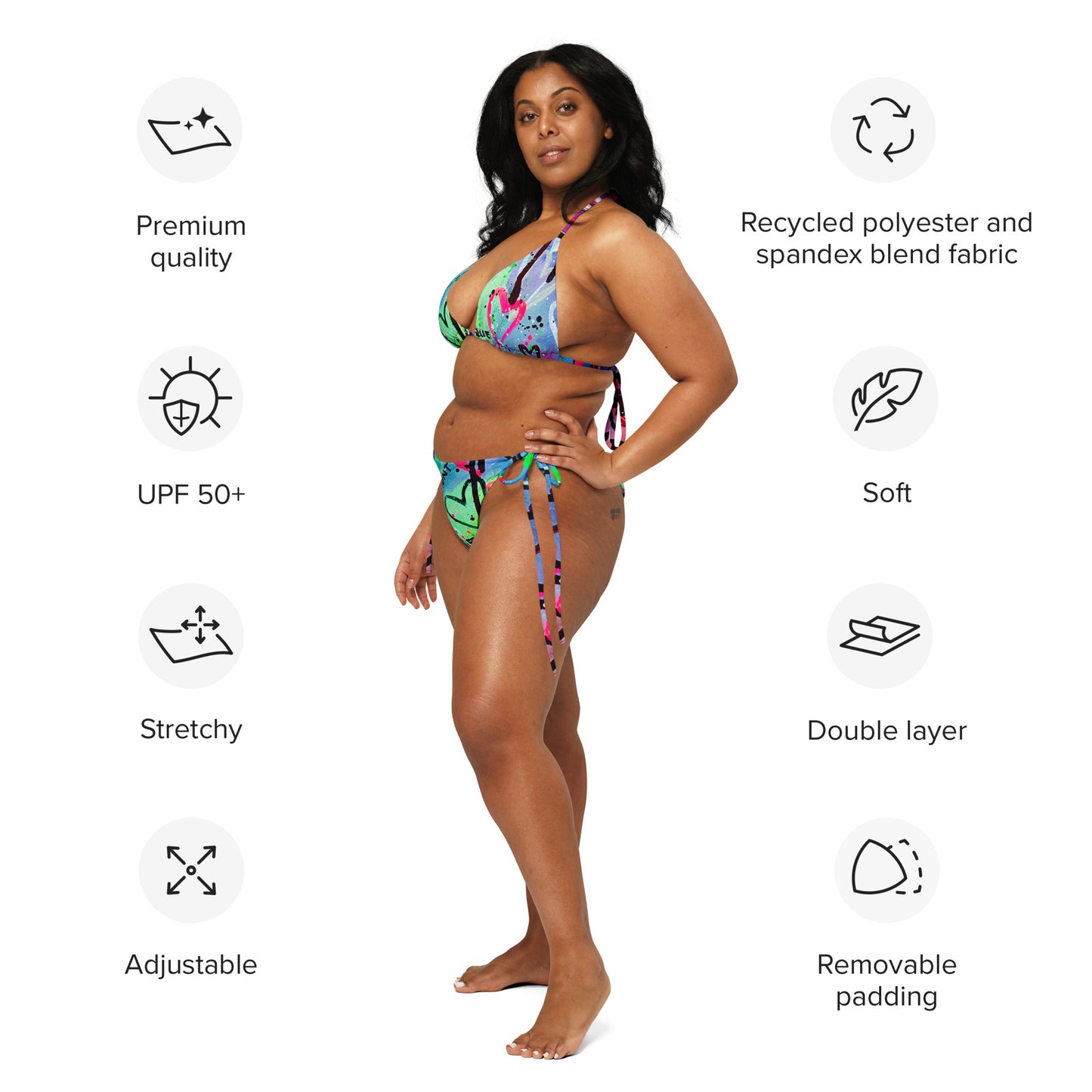 All-over print string bikiniii
