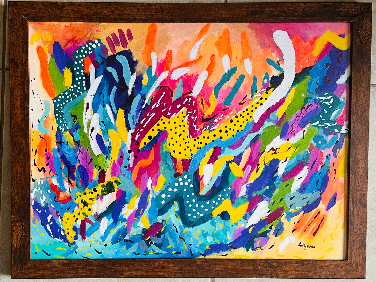 “dancing corals” original painting