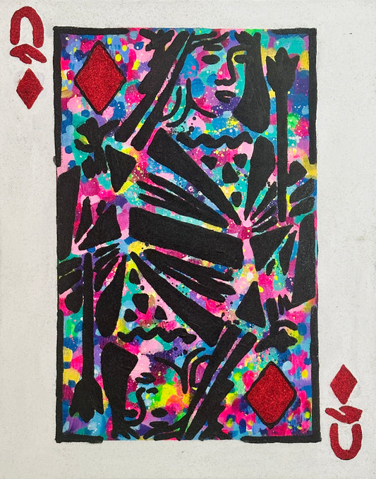 "queen of diamonds" original painting