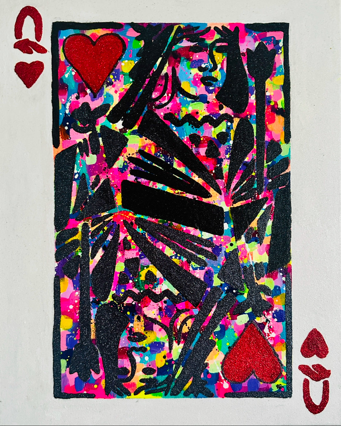 "queen of hearts" original painting