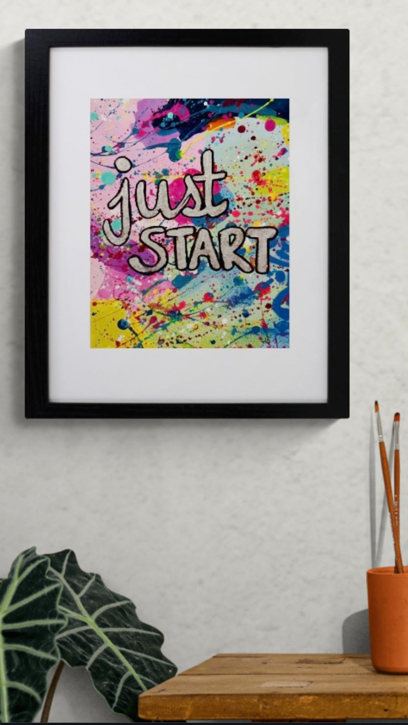 "just start" original painting