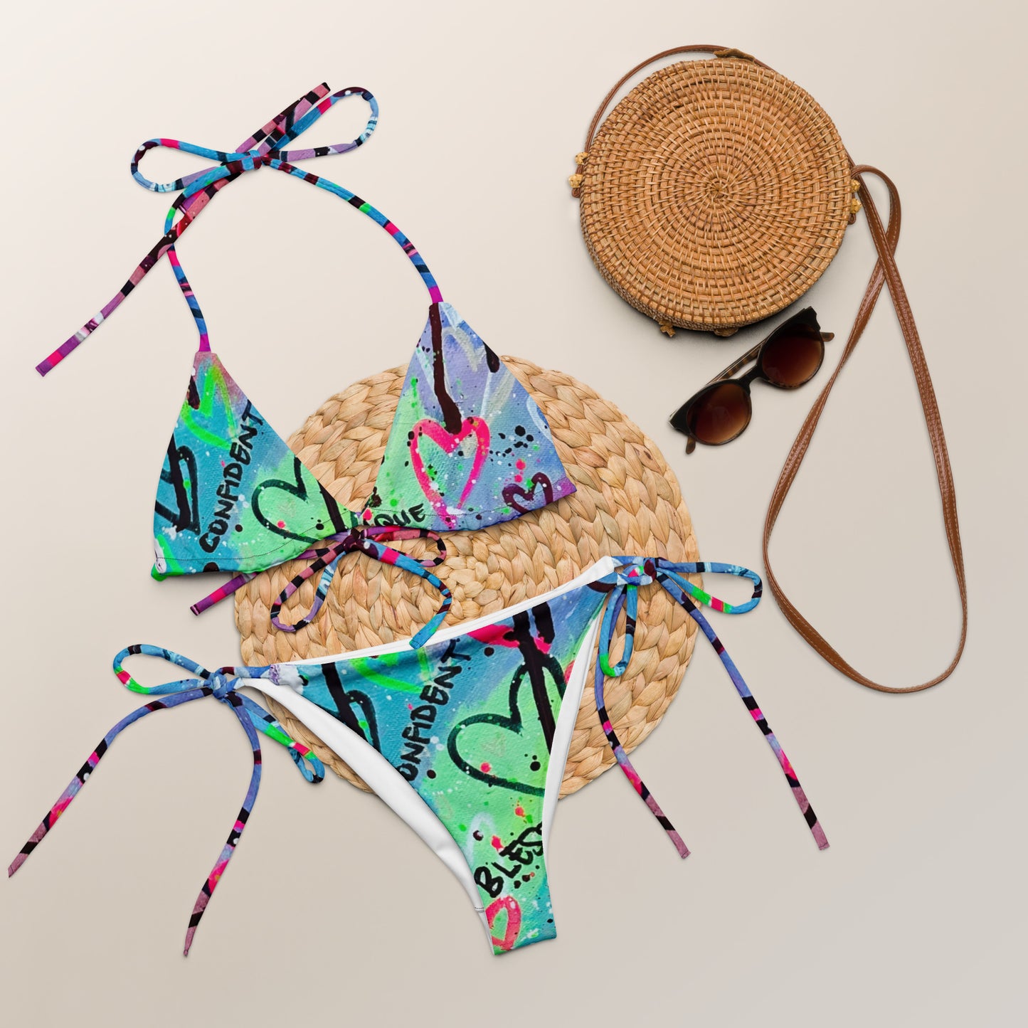 All-over print string bikiniii