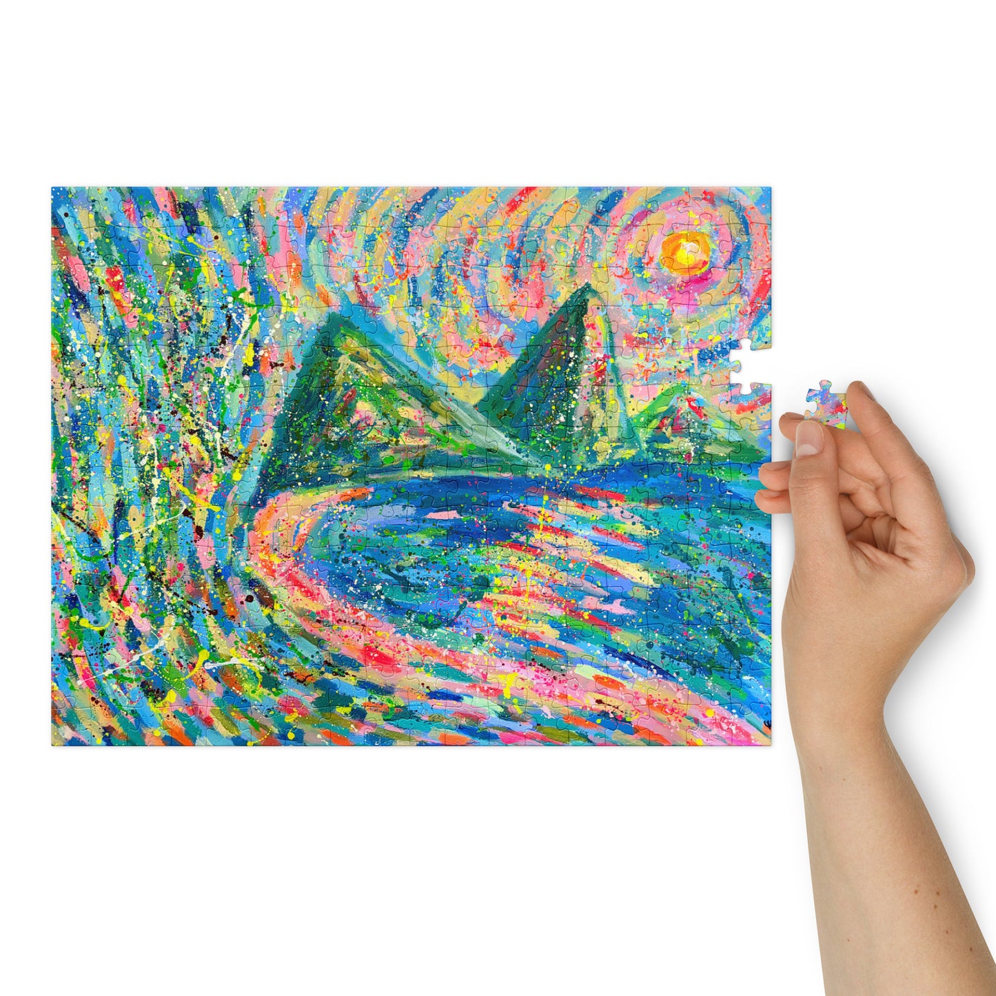 "relax while you wait" jigsaw puzzle with storage tin